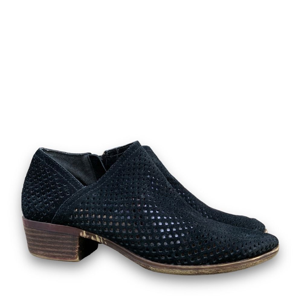 Lucky Brand Black Suede Mesh Ankle Booties Boots Shoes Women’s size 7.5 - Picture 15 of 15